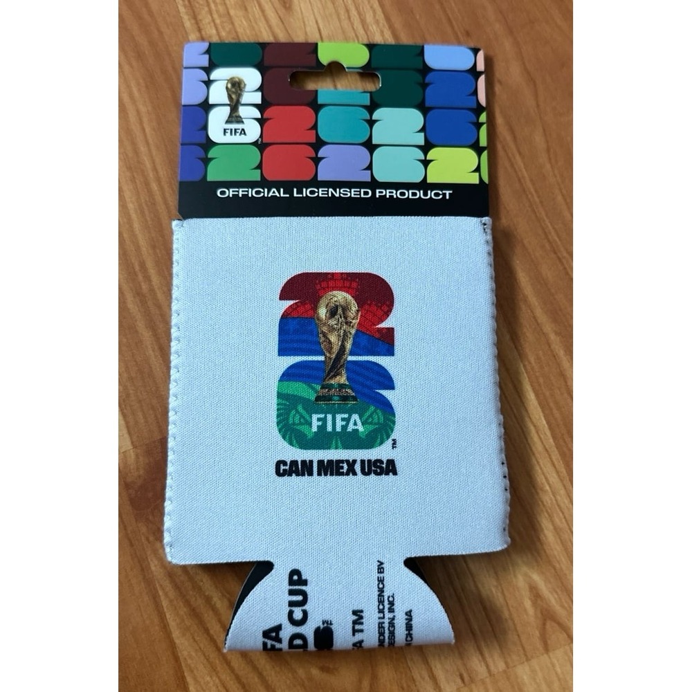 Official FIFA World Cup 2026 Can Cooler Koozie - CAN MEX USA Drink Jacket NEW